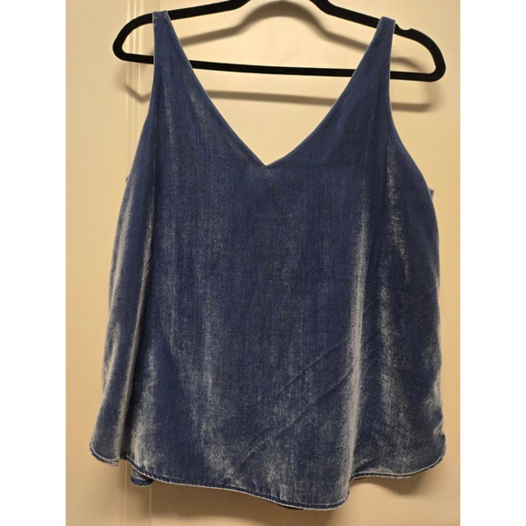 LOFT Blue Velvet V-Neck Camisole Cami Top NWT S 549363 - Picture 9 of 9